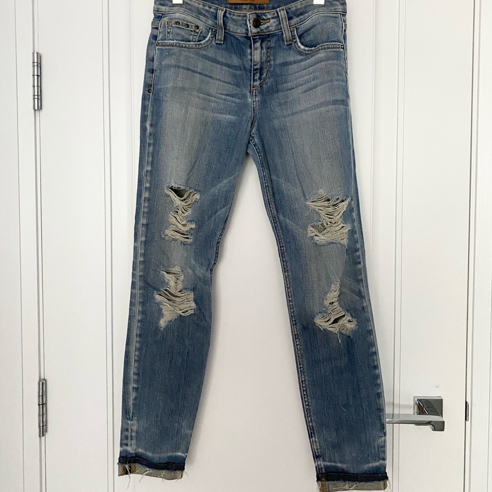 Joe’s Jeans, medium waisted boyfriend jean
